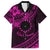 Kia Orana Cook Islands Family Matching Puletasi Dress and Hawaiian Shirt Circle Stars With Floral Pink Pattern LT01 Dad's Shirt - Short Sleeve Pink - Polynesian Pride