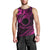 Kia Orana Cook Islands Men Tank Top Circle Stars With Floral Pink Pattern LT01 - Polynesian Pride