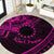 Kia Orana Cook Islands Round Carpet Circle Stars With Floral Pink Pattern LT01 Pink - Polynesian Pride