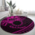 Kia Orana Cook Islands Round Carpet Circle Stars With Floral Pink Pattern LT01 - Polynesian Pride