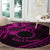 Kia Orana Cook Islands Round Carpet Circle Stars With Floral Pink Pattern LT01 - Polynesian Pride