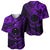 Kia Orana Cook Islands Baseball Jersey Circle Stars With Floral Purple Pattern LT01 - Polynesian Pride