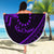 Kia Orana Cook Islands Beach Blanket Circle Stars With Floral Purple Pattern LT01 - Polynesian Pride