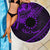 Kia Orana Cook Islands Beach Blanket Circle Stars With Floral Purple Pattern LT01 - Polynesian Pride