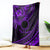 Kia Orana Cook Islands Blanket Circle Stars With Floral Purple Pattern LT01 Purple - Polynesian Pride