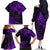 Kia Orana Cook Islands Family Matching Off Shoulder Long Sleeve Dress and Hawaiian Shirt Circle Stars With Floral Purple Pattern LT01 - Polynesian Pride