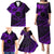 Kia Orana Cook Islands Family Matching Puletasi Dress and Hawaiian Shirt Circle Stars With Floral Purple Pattern LT01 - Polynesian Pride