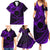 Kia Orana Cook Islands Family Matching Summer Maxi Dress and Hawaiian Shirt Circle Stars With Floral Purple Pattern LT01 - Polynesian Pride