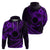 Kia Orana Cook Islands Hoodie Circle Stars With Floral Purple Pattern LT01 - Polynesian Pride