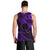 Kia Orana Cook Islands Men Tank Top Circle Stars With Floral Purple Pattern LT01 - Polynesian Pride