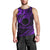 Kia Orana Cook Islands Men Tank Top Circle Stars With Floral Purple Pattern LT01 - Polynesian Pride