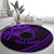 Kia Orana Cook Islands Round Carpet Circle Stars With Floral Purple Pattern LT01 - Polynesian Pride