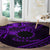 Kia Orana Cook Islands Round Carpet Circle Stars With Floral Purple Pattern LT01 - Polynesian Pride