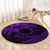 Kia Orana Cook Islands Round Carpet Circle Stars With Floral Purple Pattern LT01 - Polynesian Pride