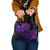 Kia Orana Cook Islands Shoulder Handbag Circle Stars With Floral Purple Pattern LT01 One Size Purple - Polynesian Pride