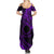 Kia Orana Cook Islands Summer Maxi Dress Circle Stars With Floral Purple Pattern LT01 - Polynesian Pride