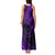 Kia Orana Cook Islands Tank Maxi Dress Circle Stars With Floral Purple Pattern LT01 - Polynesian Pride