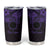 Kia Orana Cook Islands Tumbler Cup Circle Stars With Floral Purple Pattern