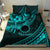 Kia Orana Cook Islands Bedding Set Circle Stars With Floral Turquoise Pattern LT01 - Polynesian Pride