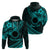 Kia Orana Cook Islands Hoodie Circle Stars With Floral Turquoise Pattern LT01 - Polynesian Pride