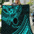 Kia Orana Cook Islands Quilt Circle Stars With Floral Turquoise Pattern LT01 Turquoise - Polynesian Pride