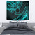 Kia Orana Cook Islands Tapestry Circle Stars With Floral Turquoise Pattern LT01 - Polynesian Pride