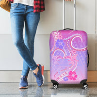 Polynesian Shark Valentine Luggage Cover Sweet Unique Version LT01 - Polynesian Pride