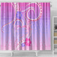 Polynesian Shark Valentine Shower Curtain Sweet Unique Version LT01 - Polynesian Pride