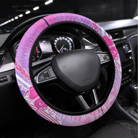 Polynesian Shark Valentine Steering Wheel Cover Sweet Unique Version LT01 Universal Fit Pink - Polynesian Pride
