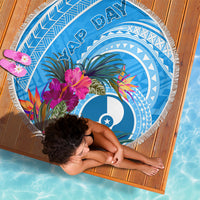 Yap Day Beach Blanket Nam nu Waqab Tropical Flower LT01 - Polynesian Pride