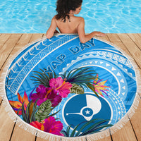 Yap Day Beach Blanket Nam nu Waqab Tropical Flower LT01 - Polynesian Pride