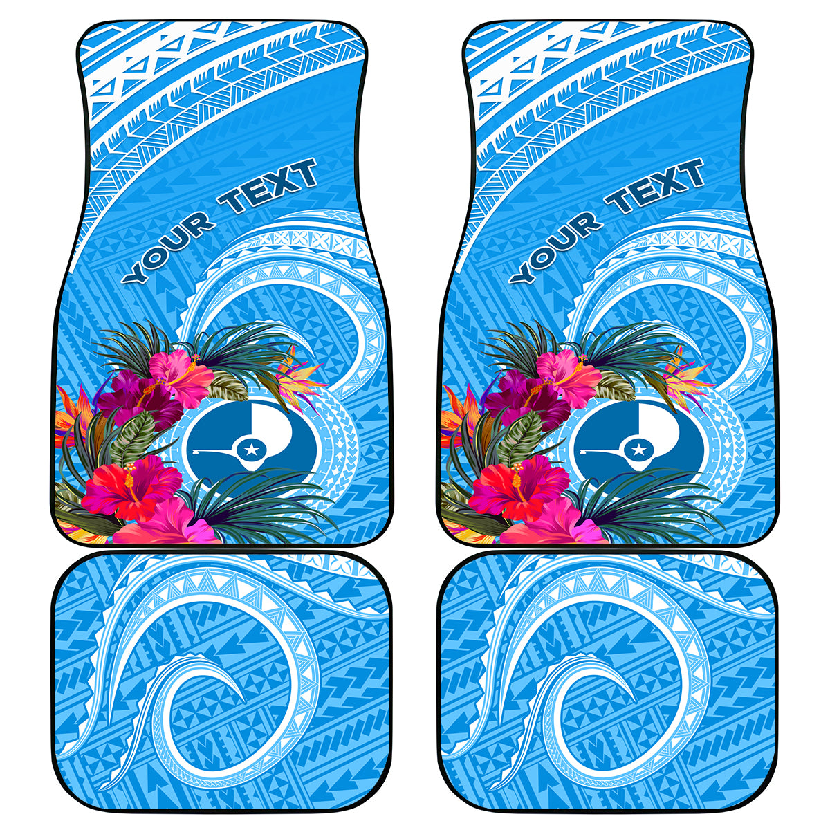 Yap Day Car Mats Nam nu Waqab Tropical Flower LT01 - Polynesian Pride