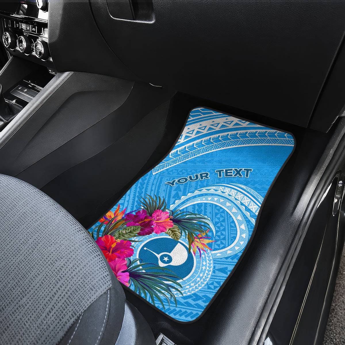 Yap Day Car Mats Nam nu Waqab Tropical Flower LT01 - Polynesian Pride