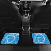 Yap Day Car Mats Nam nu Waqab Tropical Flower LT01 Set 2pcs - Back Blue - Polynesian Pride