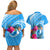 Yap Day Couples Matching Off Shoulder Short Dress and Hawaiian Shirt Nam nu Waqab Tropical Flower LT01 - Polynesian Pride