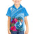 Yap Day Family Matching Off Shoulder Short Dress and Hawaiian Shirt Nam nu Waqab Tropical Flower LT01 Son's Shirt Blue - Polynesian Pride