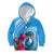 Yap Day Kid Hoodie Nam nu Waqab Tropical Flower LT01 Zip Hoodie Blue - Polynesian Pride