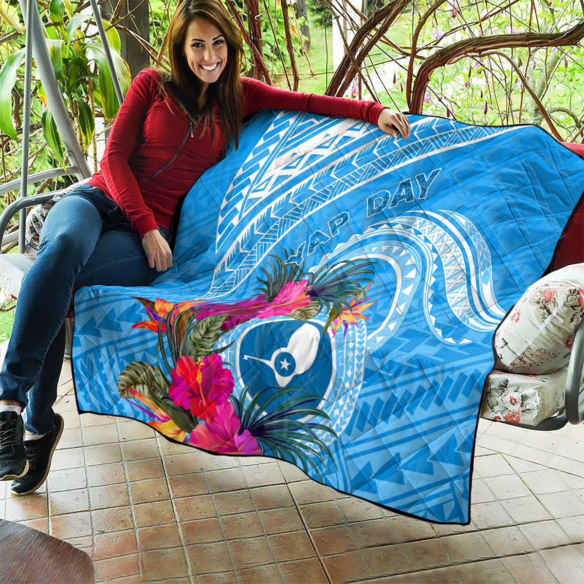 Yap Day Quilt Nam nu Waqab Tropical Flower LT01 - Polynesian Pride