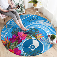Yap Day Round Carpet Nam nu Waqab Tropical Flower LT01 - Polynesian Pride