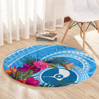 Yap Day Round Carpet Nam nu Waqab Tropical Flower LT01 - Polynesian Pride