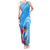 Yap Day Tank Maxi Dress Nam nu Waqab Tropical Flower LT01 Women Blue - Polynesian Pride