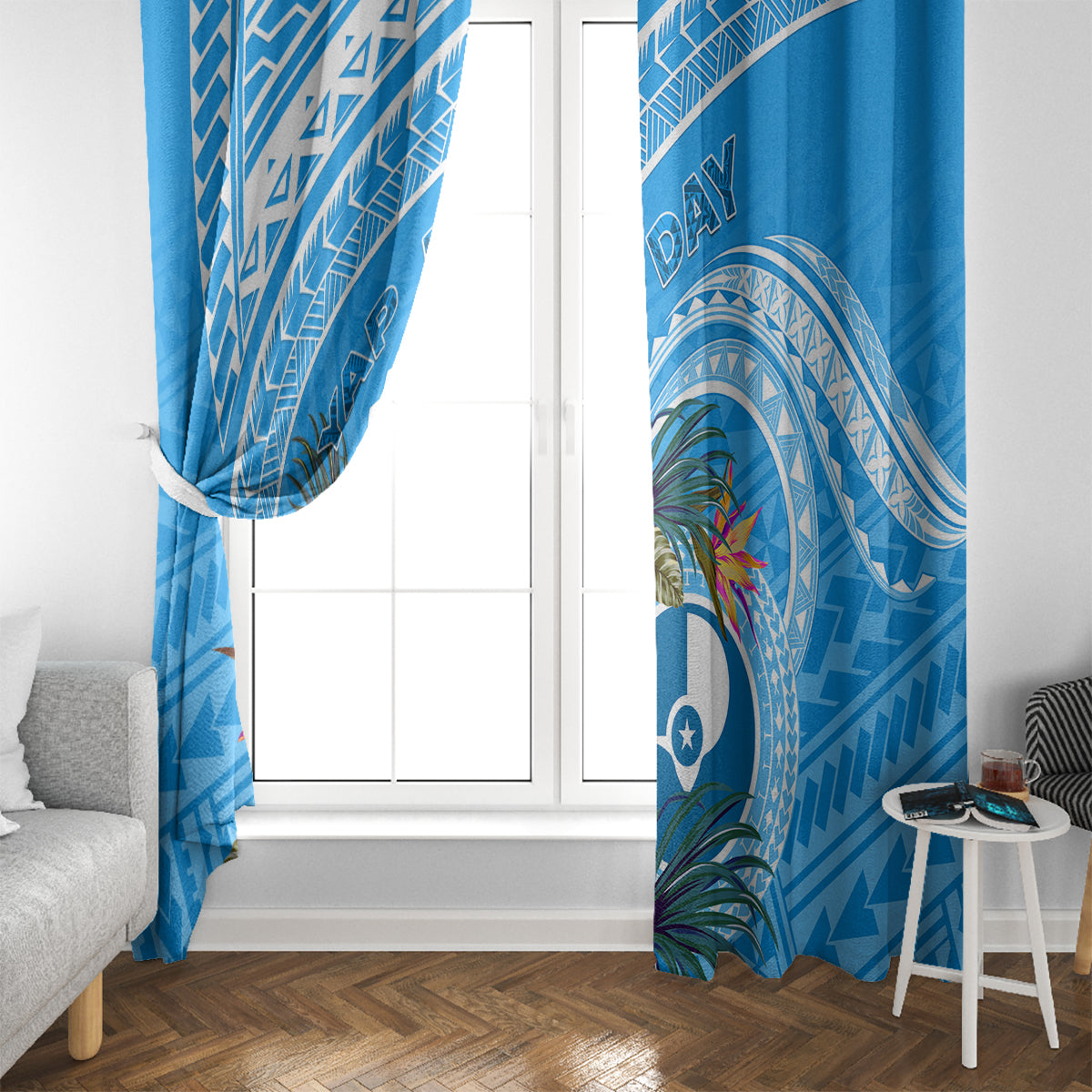 Yap Day Window Curtain Nam nu Waqab Tropical Flower LT01 - Polynesian Pride