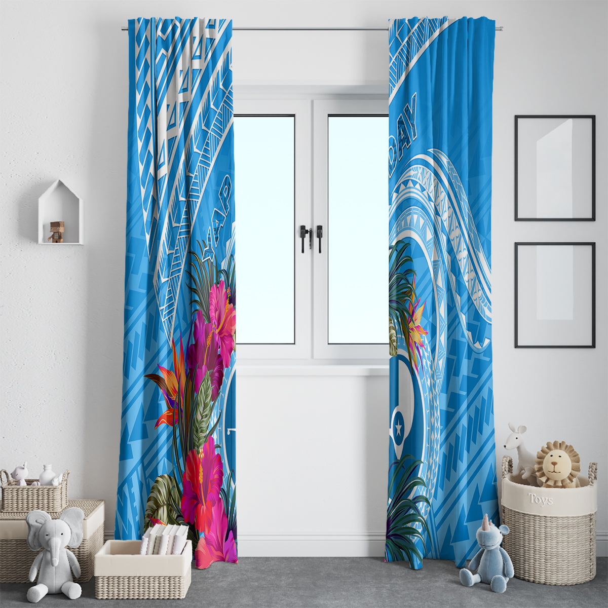 Yap Day Window Curtain Nam nu Waqab Tropical Flower LT01 - Polynesian Pride