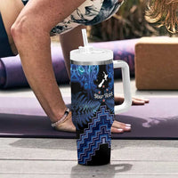 Personalised Aotearoa Matariki Tumbler With Handle Blue Fern Maori Poutama LT01 - Polynesian Pride