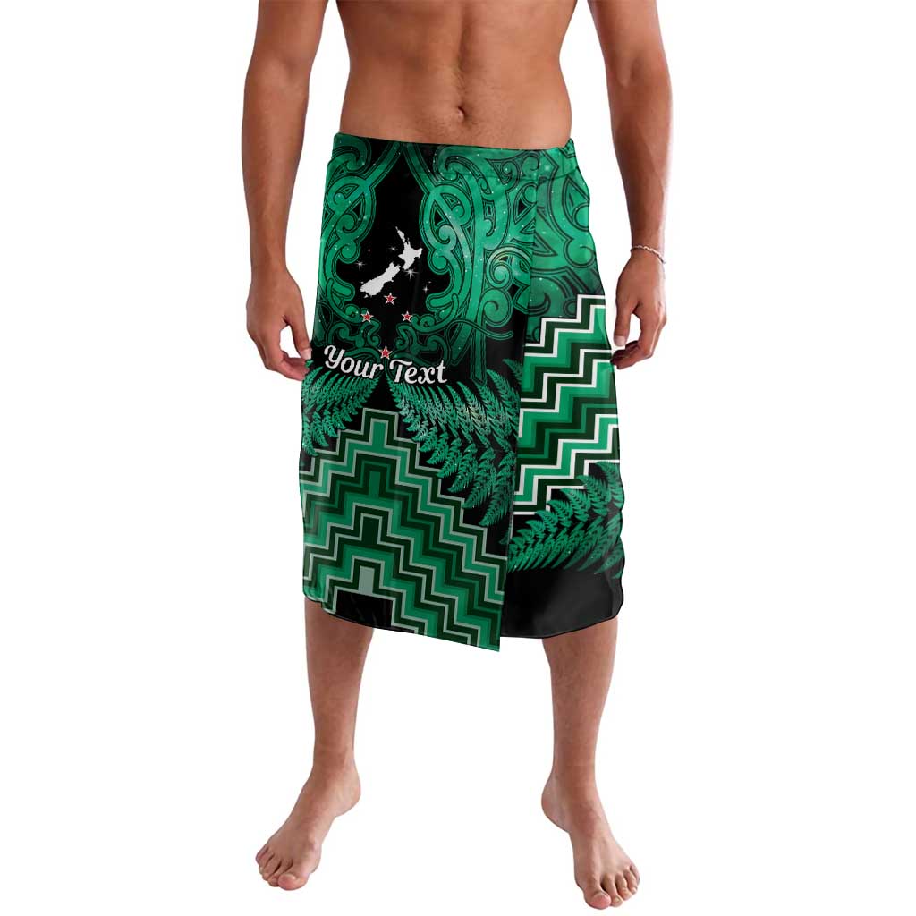 Personalised Aotearoa Matariki Lavalava Green Fern Maori Poutama LT01 Green - Polynesian Pride