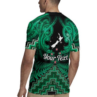 Personalised Aotearoa Matariki Rugby Jersey Green Fern Maori Poutama LT01 - Polynesian Pride