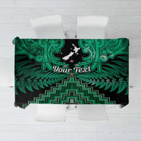 Personalised Aotearoa Matariki Tablecloth Green Fern Maori Poutama LT01 Green - Polynesian Pride