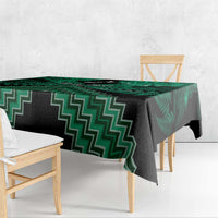 Personalised Aotearoa Matariki Tablecloth Green Fern Maori Poutama LT01 - Polynesian Pride