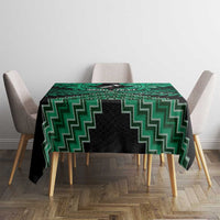 Personalised Aotearoa Matariki Tablecloth Green Fern Maori Poutama LT01 - Polynesian Pride