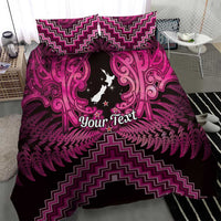 Personalised Aotearoa Matariki Bedding Set Pink Fern Maori Poutama LT01 - Polynesian Pride